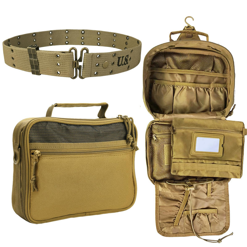 SUNRISING Khaki Toiletry Bag + Battle Belt