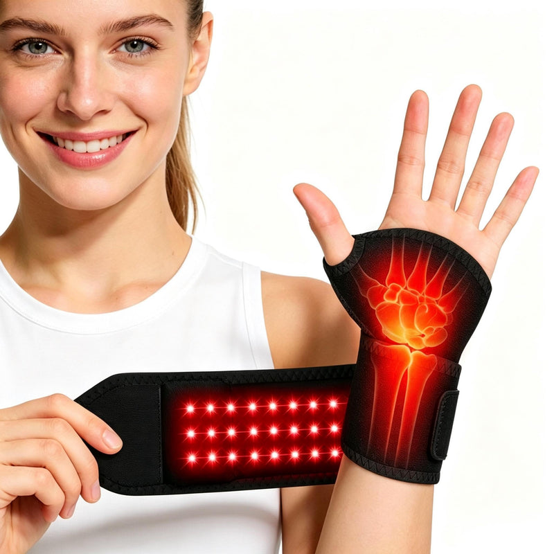 Cordless Wrist Heating Pad for Carpal Tunnel & Arthritis, Heated Wrist Brace with Vibration Massage Pain Relief, Adjustable Heated Wrist Wrap for Typing Office Home Women Men Black Orange