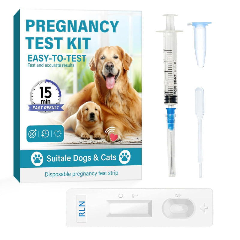 Dog Pregnancy Test, Convenient Pet Pregnancy Test at Home, Fast and Accurate Pregnancy Self Test Strips for Dog & Cat, Disposable White