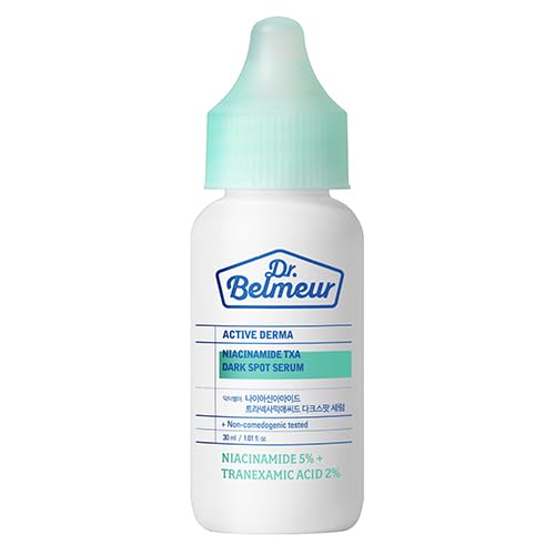 Dr. Belmeur Niacinamide/TXA Glow Serum (1.01fl oz) | Korean Skincare Radiance Serum with Niacinamide, Tranexamic Acid & Vitamin B12 for Balanced, Healthy-Looking Skin, Dark Spot