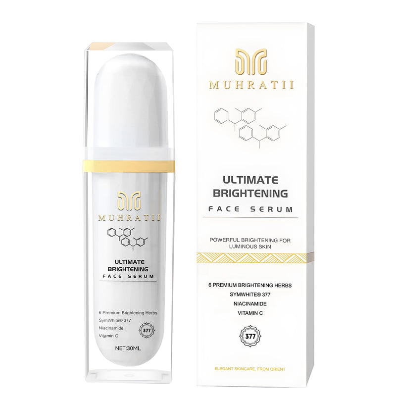 Brightening Serum with SymWhite 377 & 5% Niacinamide - Vitamin C Dark Spot Corrector Serum for Hyperpigmentation & Uneven Skin Tone - 1 fl oz
