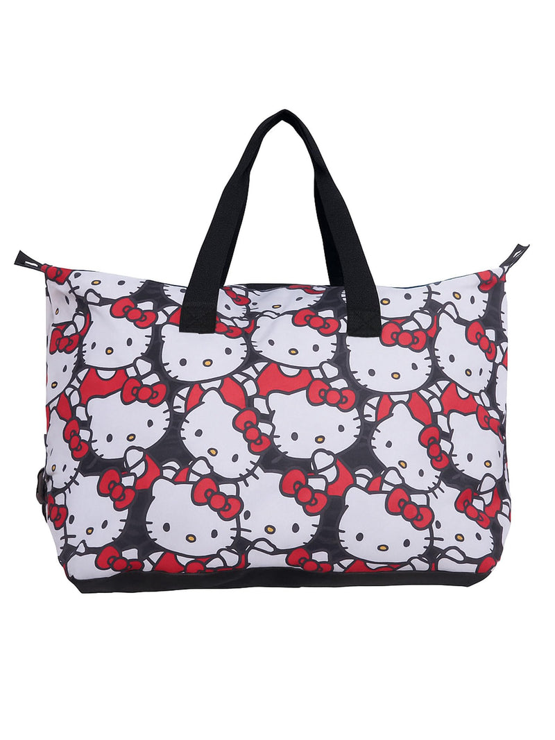 Hello Kitty Tote Duffel Bag All Over Print Weekender Travel Carry On Women