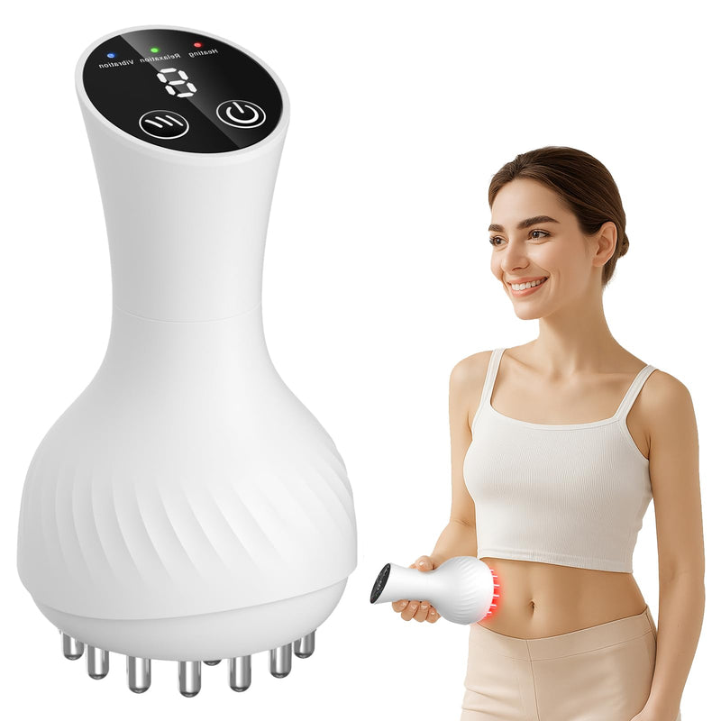[Australia] - Lymphatic Drainage Massager & Anti Cellulite Massage Tool,New Lymphatic Massager,Helps Reduce Stretch Marks & Cellulite，for Belly, Arms & Legs,Body Sculpting Machine with Heat & Vibration 