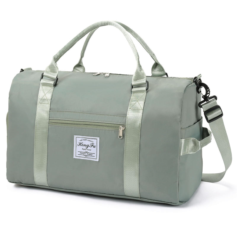 Gym Bag for Women Sports Duffle Bag with Wet Pocket and Shoe Compartment Overnight Weekender Carry on Bag Travel Sport Z01-Green