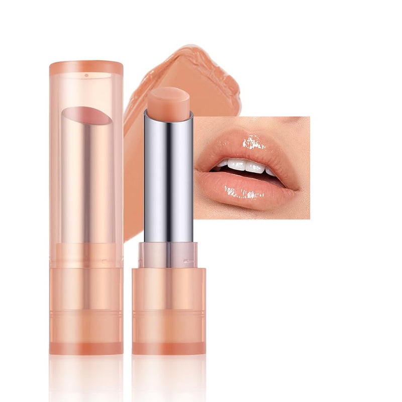 Moisturizing Lip Balm – Hydrating Nourishing Lip Care with Natural Ingredients, Vitamin E & Shea Butter, Smooth Non-Sticky Tinted Lip Balm for Dry & Chapped Lips, Soft Glossy Lipstick for Daily Use 3#