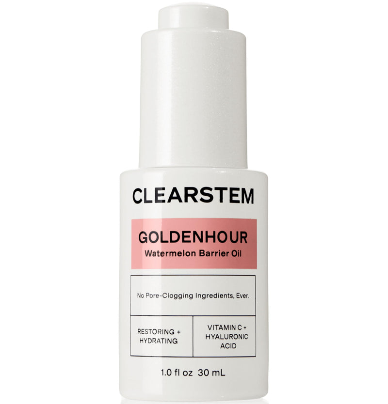 CLEARSTEM GOLDENHOUR Hydrating Facial Oil - Plumping Face Oil for Women for Deep Face Hydration - Non-Comedogenic Vitamin C Oil for Skin with Hyaluronic Acid and Watermelon Seed for Glowing Skin 1 Fl Oz