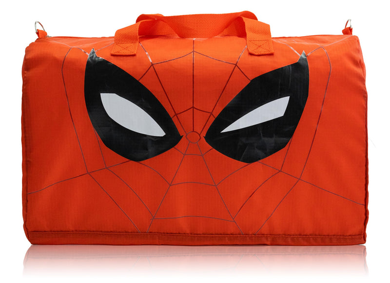 Marvel Spiderman Duffle Bag | Lightweight Foldable Travel Duffel with Shoulder Strap & Luggage Sleeve | Large Packable Spider Man Bag for Kids, Teens, or Adults | 18" x 12" | Ages 3+