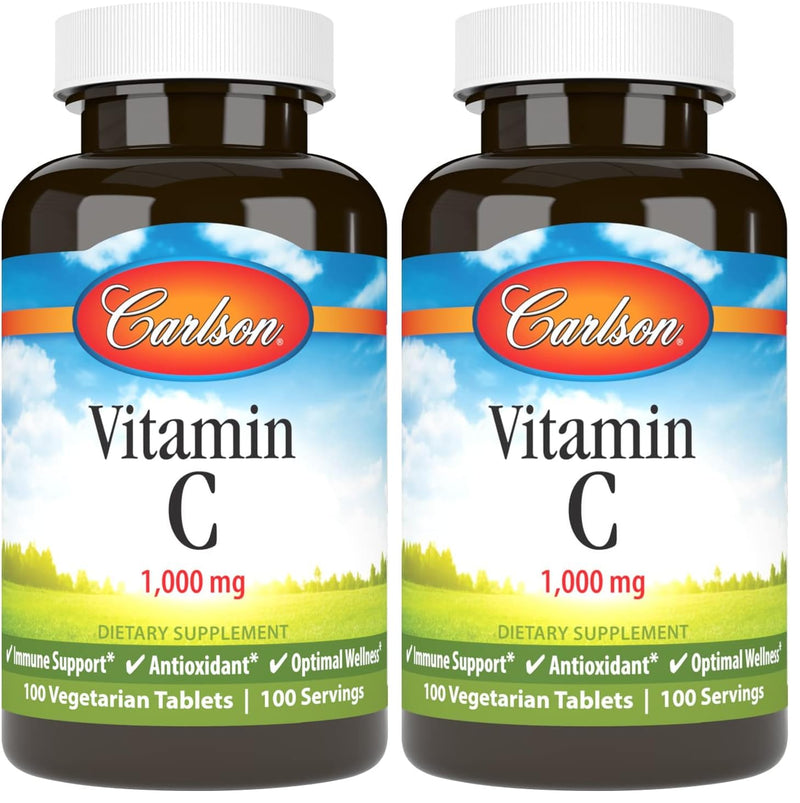 Carlson - Vitamin C 1,000 mg, 100 Count (Pack of 2) 100 Count (Pack of 2)