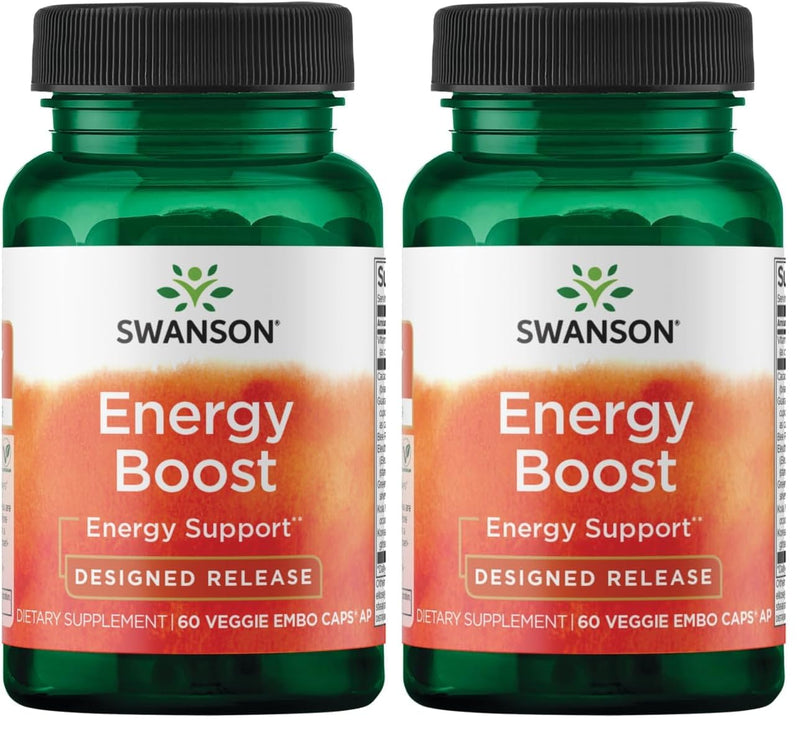 Swanson Ultra Energy Boost - Designed Release 60 Veg Caps (Pack of 2) 60 Count (Pack of 2)