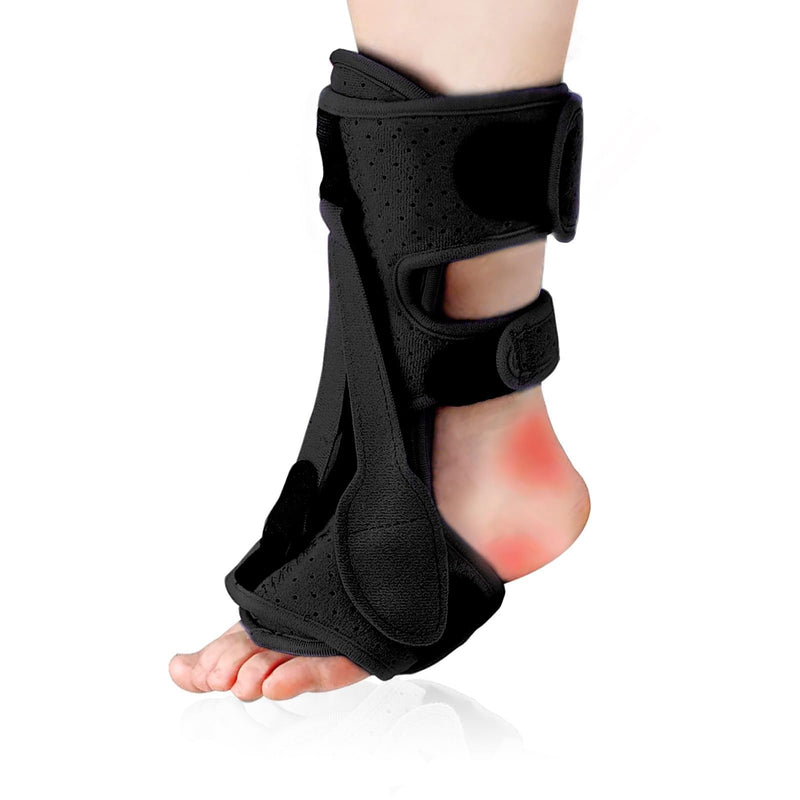 Plantar Fasciitis Night Splint, Night Splint Plantar Fasciitis for Women And Men, Upgrade Adjustable Splint Not Affect Sleep for Achilles Tendinitis Flat Arch Foot Drop (Black) Black