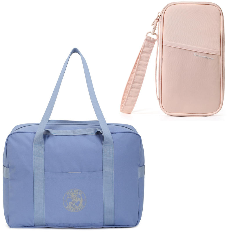 Travel Duffel Bag Weekender Overnight Bag & Travel Passport Wallet