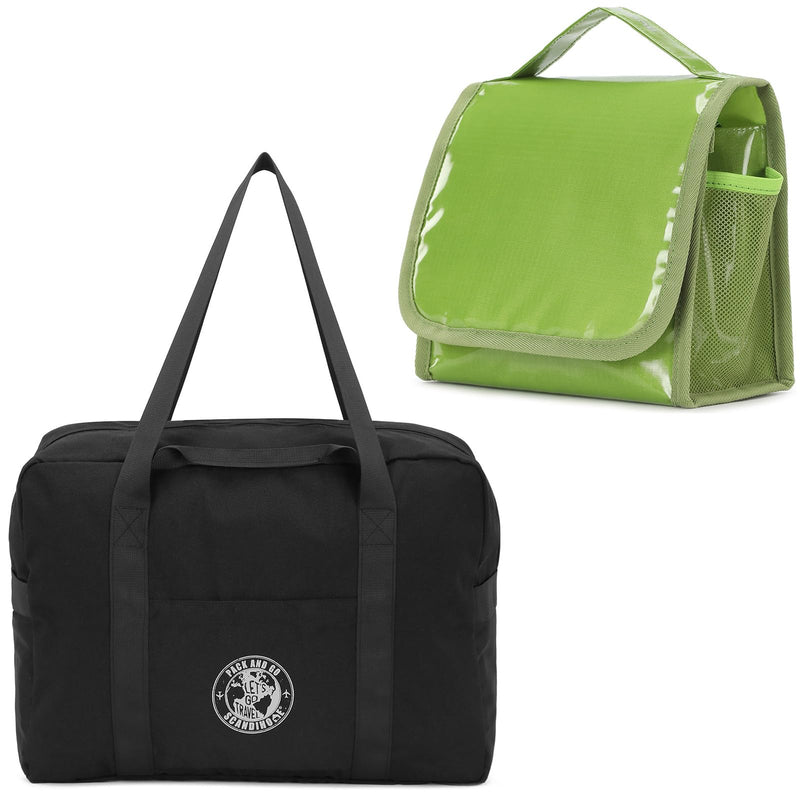 Travel Toiletry Bag for Women with Hanging Hook & Travel Duffel Bag Weekender Overnight Bag
