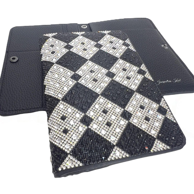 Jacqueline Kent Crystal Embellished Passport Holder JKPP102 (Starry Night Silver Black) | Starry Night Blac