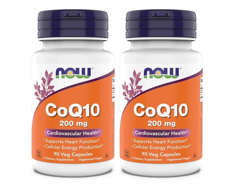 Now Supplements - CoQ10 (Coenzyme Q10) 200 mg, Supports Cardiovascular Health*, Kosher, Vegan 90 Vegetarian Capsules (90 Count (Pack of 2)) 90 Count (Pack of 2)