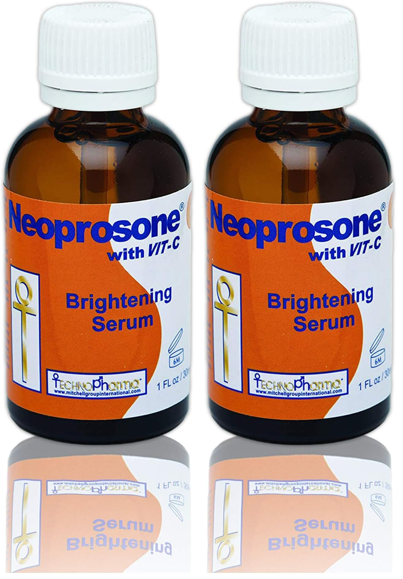 Neoprosone, Vitamin C Serum for Face | 1 Fl oz / 30ml | Brightening Serum For Dark Circle, Wrinkles | with Alpha Arbutin and Castor Oil (Pack of 2) 1 Fl Oz (Pack of 2)