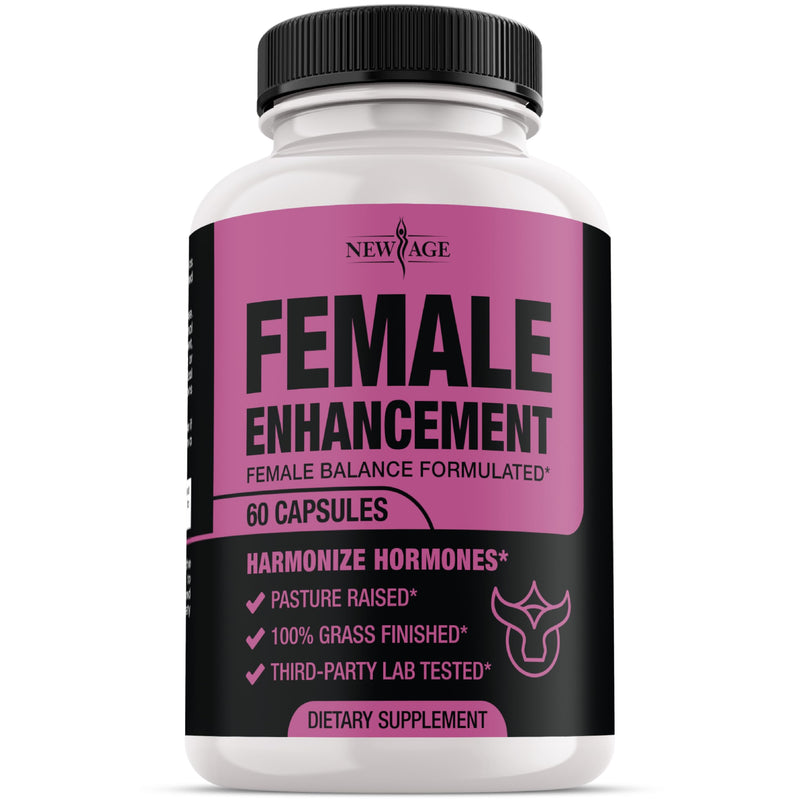 NEW AGE Beef Organ Supplement for Women – Supports Hormone Balance, Energy & Wellness – Pasture Raised Superfood – Liver, Heart, Kidney, Uterine Tissue – Ovary, Uterus, Fallopian Female Support -60 60 Count (Pack of 1)