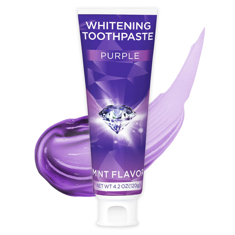 [Australia] - Purple Toothpaste for Teeth Whitening, Teeth Whitening Toothpaste, Tooth Stain Removal, Tooth Stain Removal Colour Corrector 