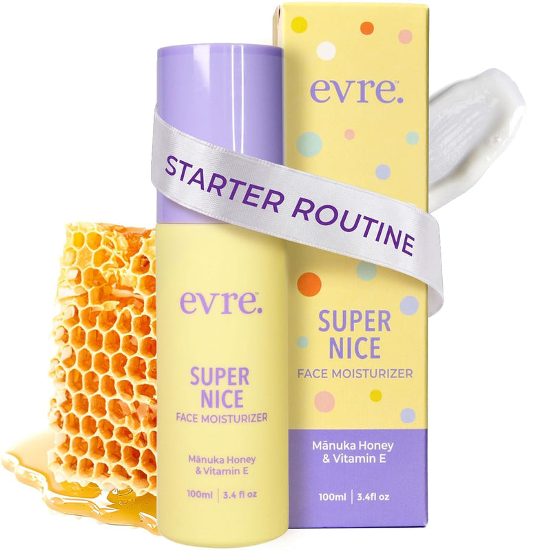 Evre Super Nice Face Moisturizer for Teen Girls | 3.4 fl oz - With Manuka Honey & Vitamin E