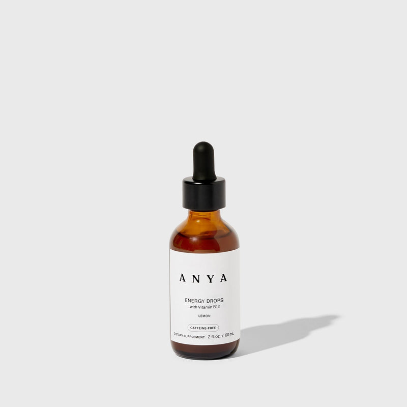 ANYA Postpartum Energy Drops, 2 fl oz, 15 Servings, Vitamin B12 | Vitamin B12 & chromium liquid supplement. Caffeine-free, non-GMO, gluten-free formula with 15 servings