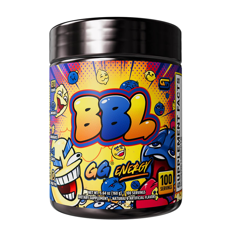 Gamer Supps GG Energy - BBL by Clooless (100 Servings) - Keto Friendly Gaming Energy and Nootropic Blend, Sugar Free + Caffeine + Vitamins + Immune Support, Powder Drink