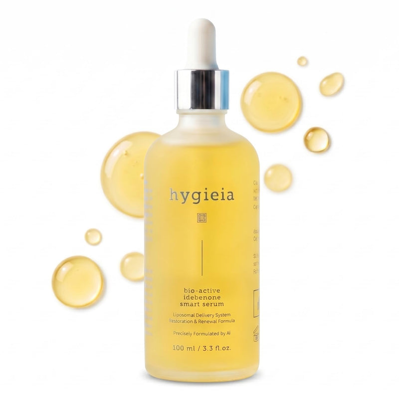 Hygieia+ Smart Serum with Liposomal Delivery, Large 3.3 oz Bottle | Bio Active Idebenone, Hyaluronic Acid & Vitamin C | Anti-Aging, Firming & Fine Lines