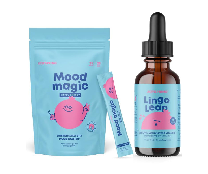 JoySpring Cherry Pixie Sticks with Saffron and LingoLeap B9 – L-Methylfolate for Kids