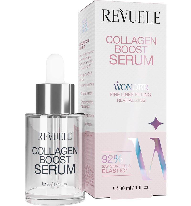 REVUELE Face Serum Collection, 30ml (Anti-Age, Niacinamide, Vitamin C, Retinol, Hyaluron + B5) (30 ml, COLLAGEN BOOST) 1 Fl Oz (Pack of 1)