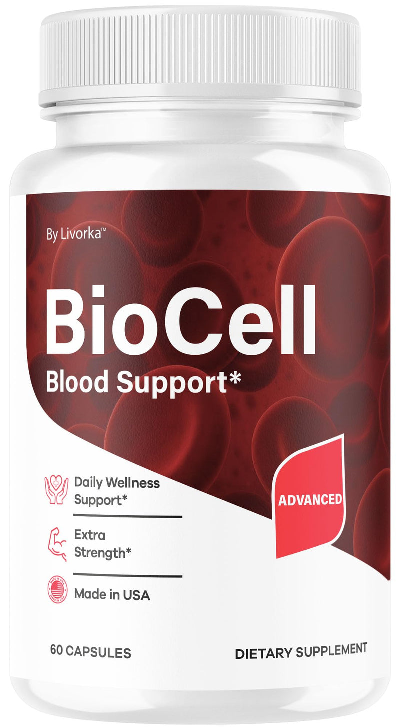 Bio Cell Capsules - Official BioCell Blood Health Support Pills Advanced Formula Supplement, All Natural Bio Cell Vitamins for Overall Health & Wellness Reviews, 60 Capsules for 1 Month