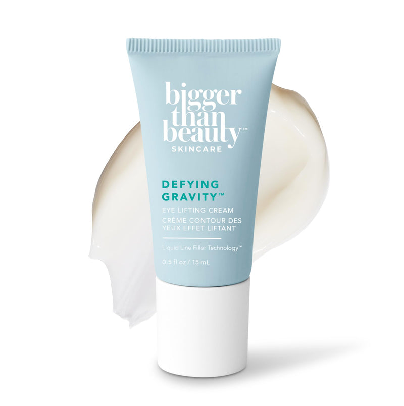 Bigger Than Beauty Defying Gravity Eye Lifting Cream, Vegan | Plant-Based Retinol with Green Tea & Essential Vitamins, Daily Use, Cruelty Free