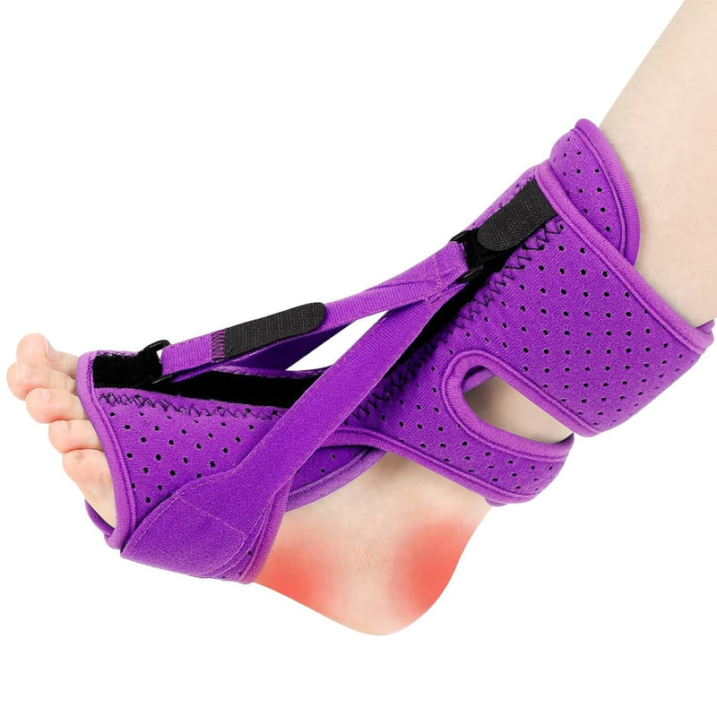 [Australia] - Plantar Fasciitis Night Splint-Upgrade 3 Adjustable Planter Facetious Relief Brace,Plantar Fasciitis Relief Women Men Straps,Support Relief Foot Drop Achilles Tendonitis Day Night(Purple-1PC) Purple 1PC 