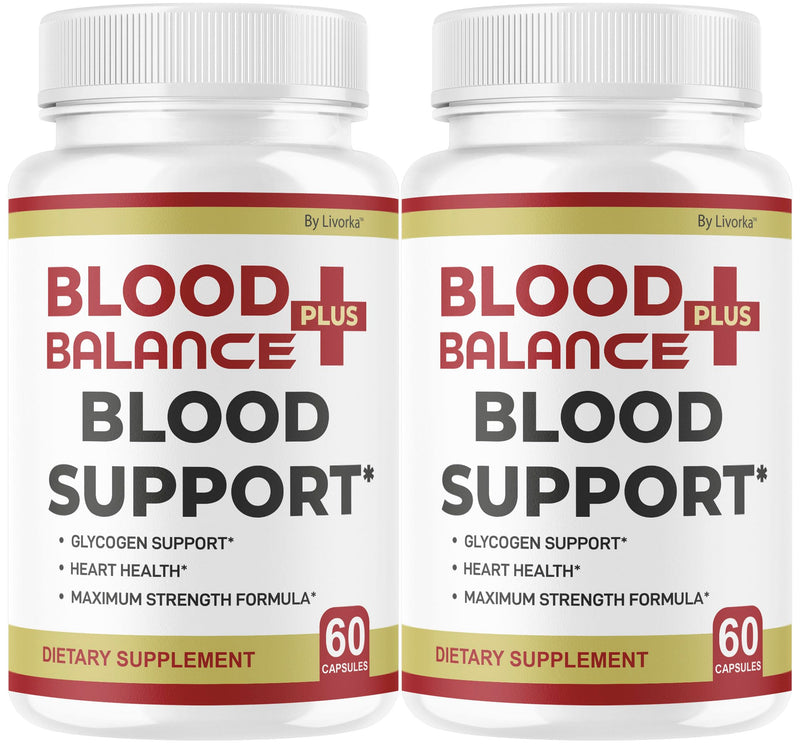 (2 Pack) BloodBalance Plus Capsules - Official BloodBalance Plus Support Supplement Premium Pills All Natural Advanced Formula Multivitamin for Overall Health & Wellness, 120 Capsules for 2 Months