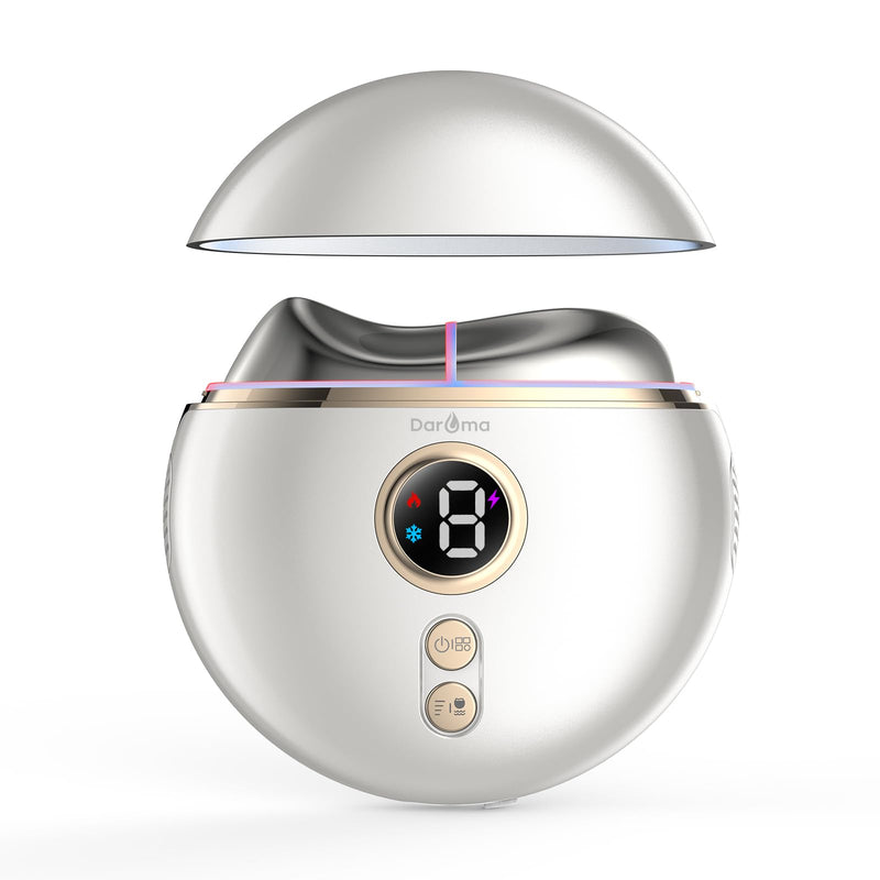 DAROMA Electric Gua Sha Tool - Hot & Cold Dual-Mode Facial and Body Massager with 9 Temperature Settings, Micro-Current Vibration, for Anti-Aging, Wrinkles, Puffiness, and Double Chin Care