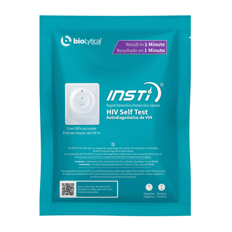 INSTI HIV Self Test - Rapid HIV Test Kit at Home | Blood-Based Home Testing | Results in 1 Minute