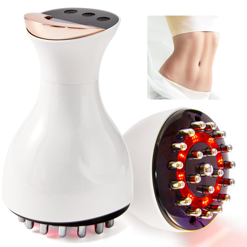 Lymphatic Drainage Massager & Anti Cellulite Massage Tool, for Legs, Arms & Belly, Body,Helps Reduce Stretch Marks & Cellulite,with Light Heat & Vibration