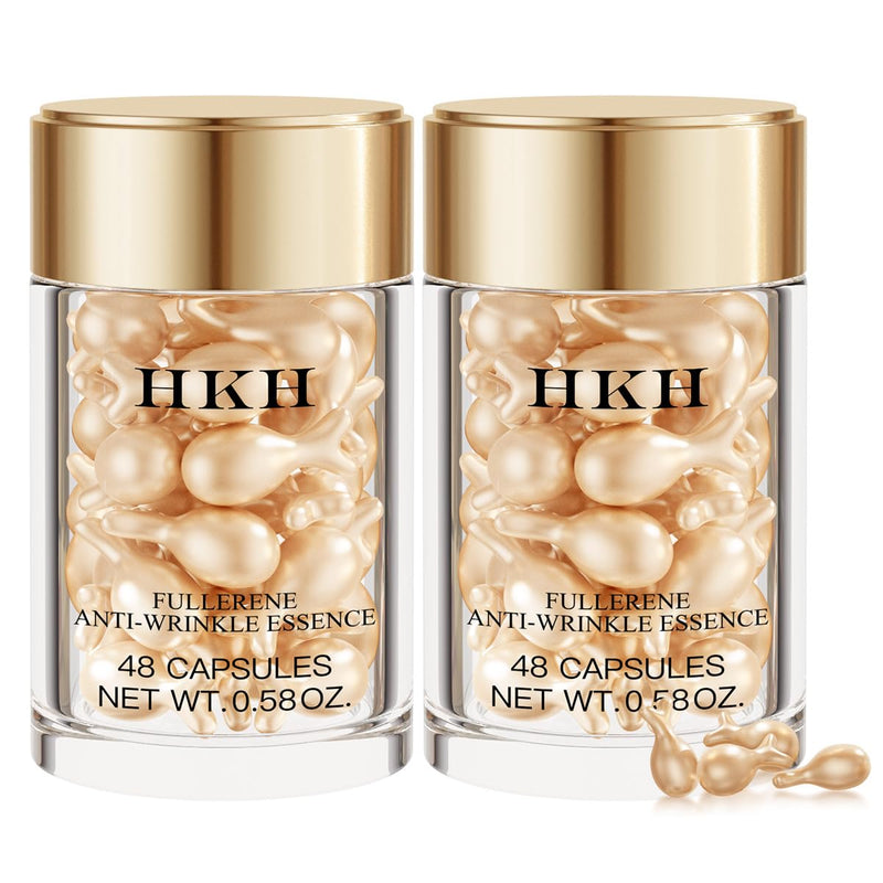 HKH Vitamin C Serum Capsules Set – 96 pcs VC for Morning - Anti-Aging & Anti-Wrinkle Skincare Face Serum - Smooth Fine Lines - Moisturize Hydrate & Firm Skin, Travel-Friendly Vitamin C * 2 pack