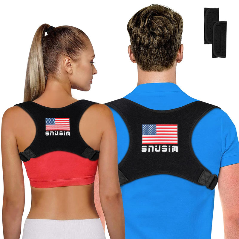 Posture Corrector Upper Back Brace Neck Shoulder Back Support Brace Pain Relief Belt for Women Men Braces Spine Straightener Breathable (Chest sizes from 28" to 50") Chest sizes from 28" to 50"