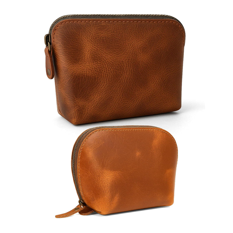 Gift for him and her, Gift for men and women, Christmas and New Year Gift, Leather Cosmetic Bag and Leather Toiletry Bag