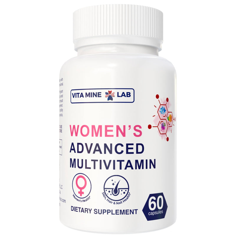 Women's Advanced Multivitamin, Supports Energy, Immune Health & Overall Well-Being, Gluten-Free, Halal, Made in USA - 60 Capsules