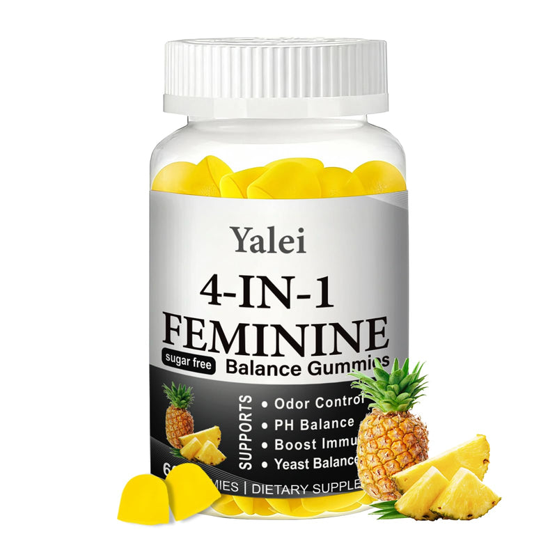 Premium Feminine Balance Gummies & PH Balance Gummies for Women | Immune Support & Healthy Odor & Flora - Vegan,Non-GMO - Hawaiian Pineapple,60 Count