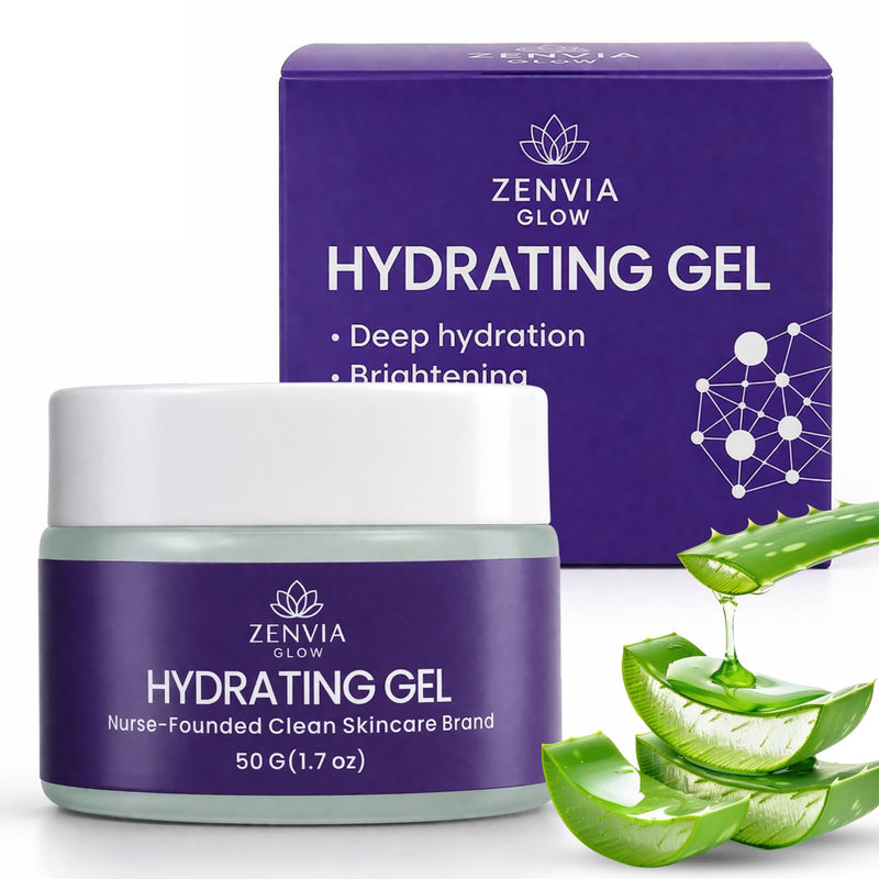 Gel Moisturizer for Face (50g) – Hydrating Water-Based Face Moisturizer with Aloe Vera & Vitamin E – Lightweight Daily Facial Moisturizer for Oily & Combination Skin