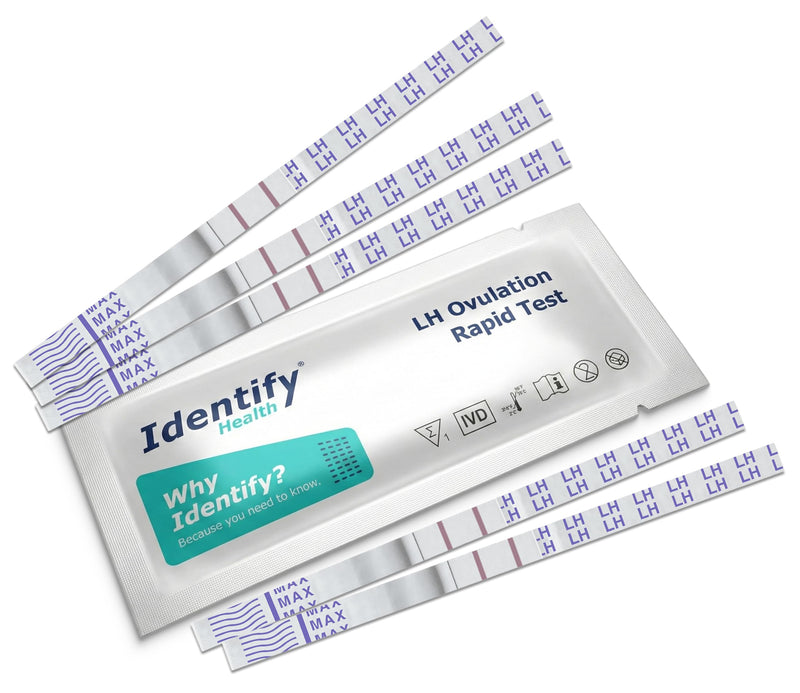 Identify Health Ovulation Test Strips | 25 Pack | Rapid LH Fertility Predictor for Women’s Ovulation Tracking | Home Urine Test for LH Surge Detection (25)