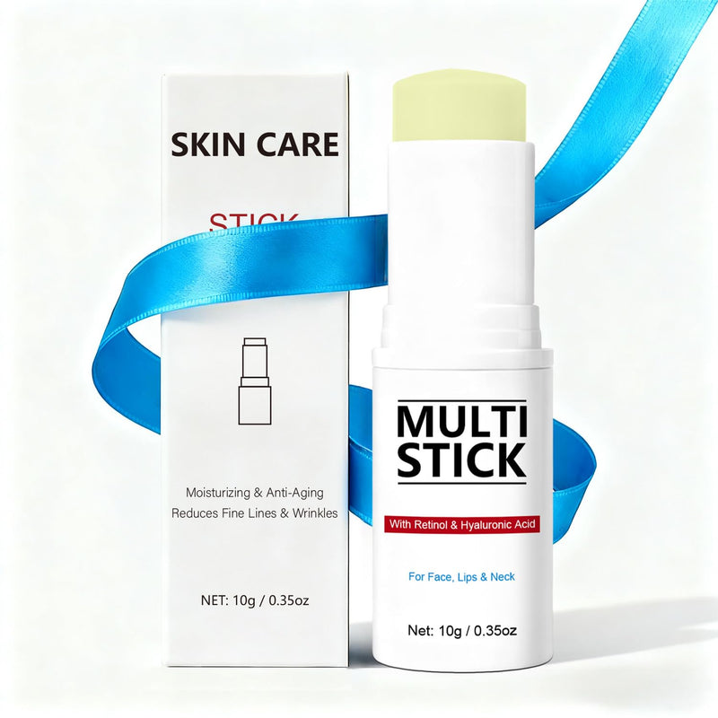 Retinol Multi Stick With Collagen for Face, Neck & Lips for Women and Men | Hyaluronic Acid & Vitamin B5, Anti-Aging Hydrating Care for Fine Lines, Wrinkles & Puffiness, Firming Skin, 0.35 oz
