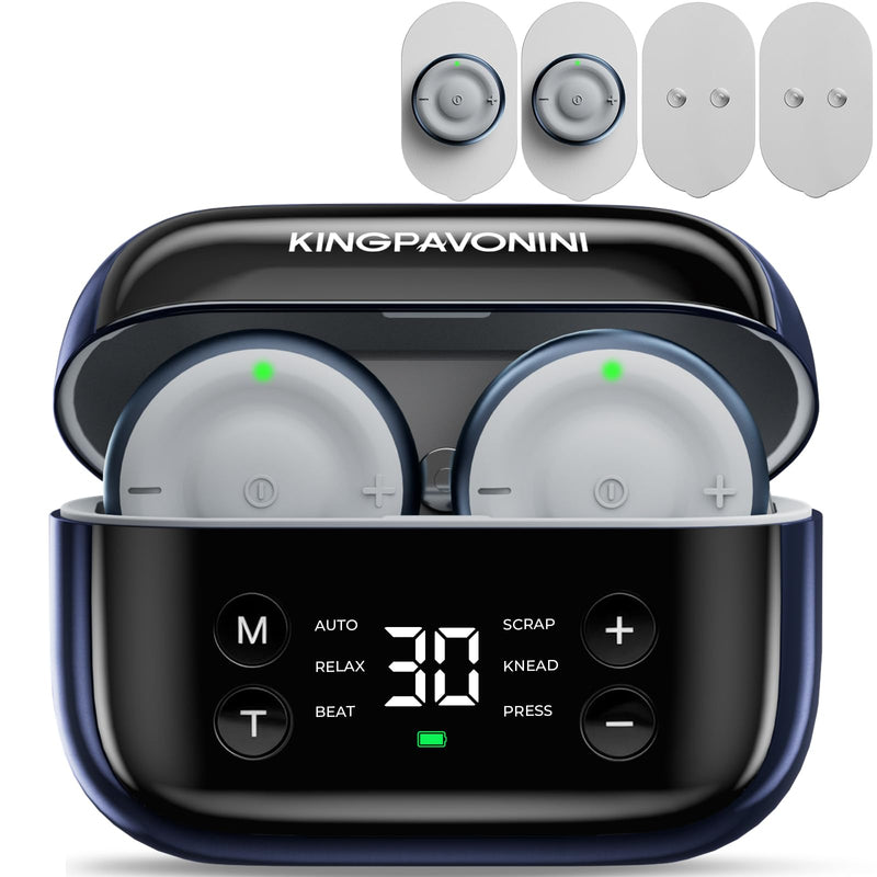 Wireless TENS Unit Muscle Stimulator, Pocket-Sized, Model U13 | Wireless TENS Machine, Dual Channel 30 Intensities, 10-60 Min Timer, Sciatica Relief, Travel Office Use, Gift for Men Women Blue