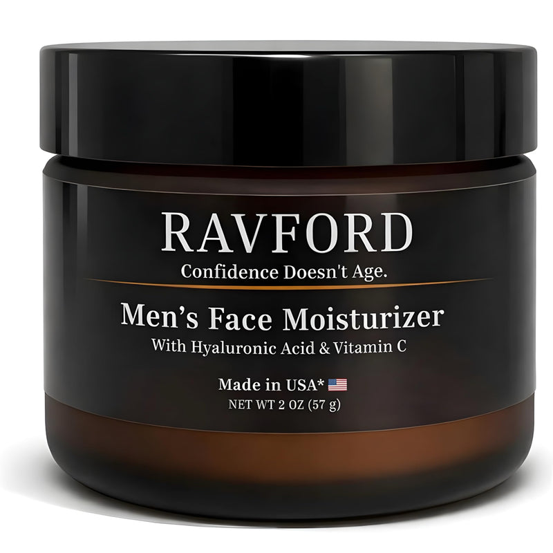 Men’s Face Moisturizer – Matte Finish, Fast-Absorbing, Non-Greasy Hydrating Cream for Dry & Aging Skin with Hyaluronic Acid, Vitamin C, Niacinamide & Aloe Vera – Unscented, Made in USA, 2 oz