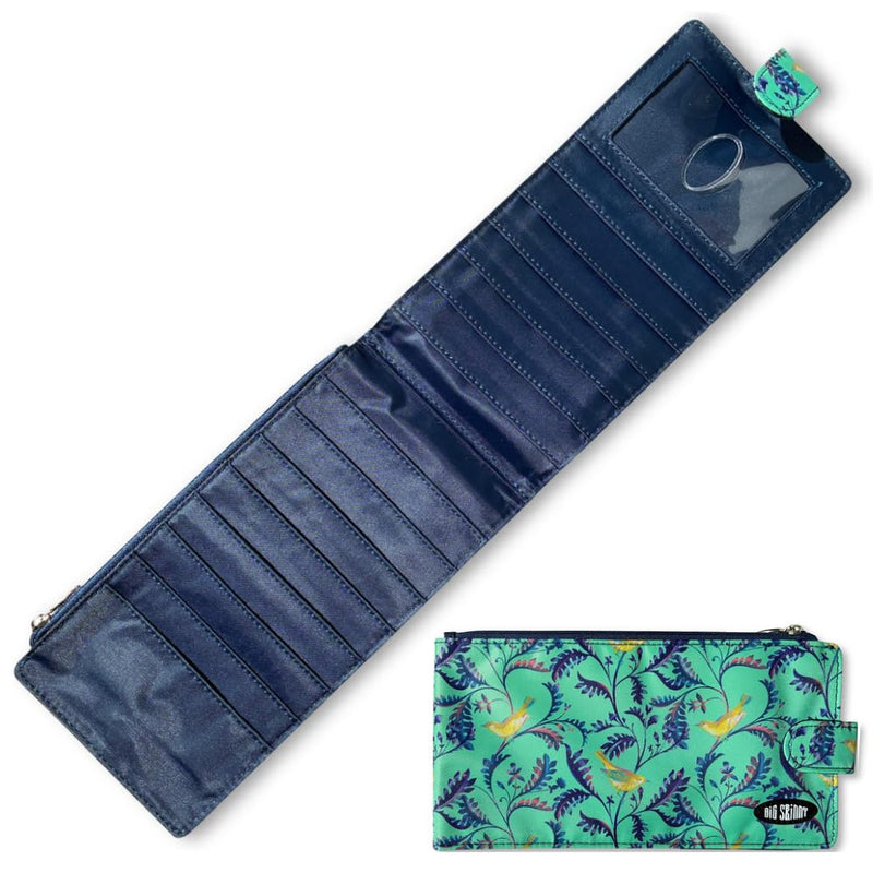 Big Skinny Womens Monte Cougar Nylon Long Wallet (Birdsong) Birdsong