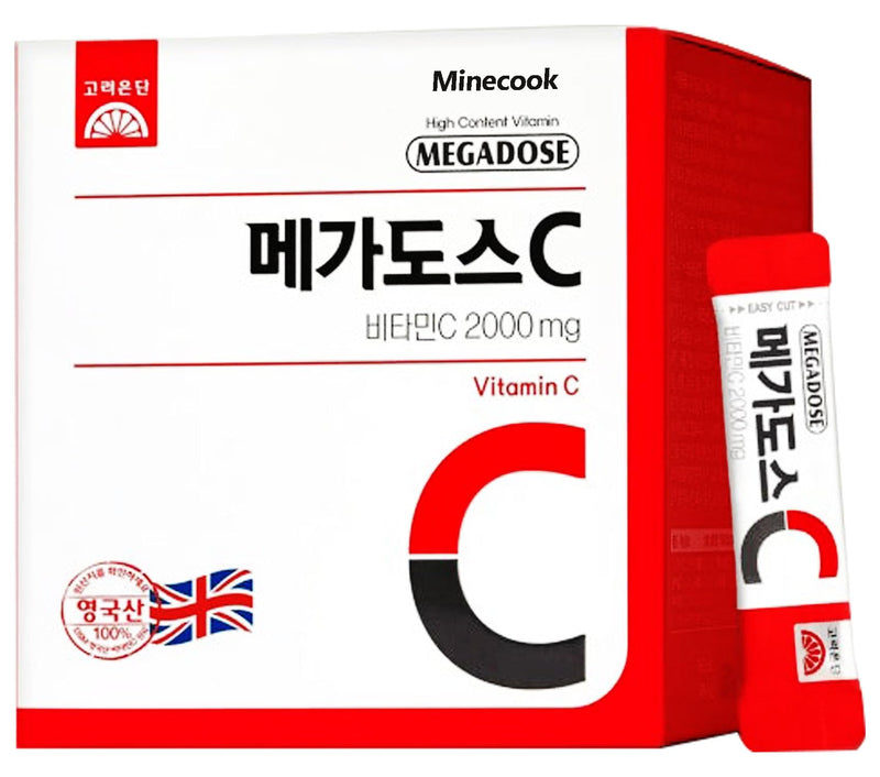 Korean Megadose C 2000mg, 100 Individual Stick Packs, 7.05 oz (200g)