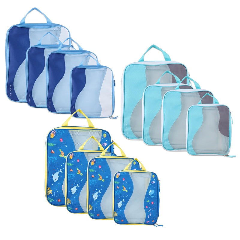 Family Travel Set – 3 Compression packaging cube Sets for Men, Women & Kids | Lightweight Compression Organizers for Luggage