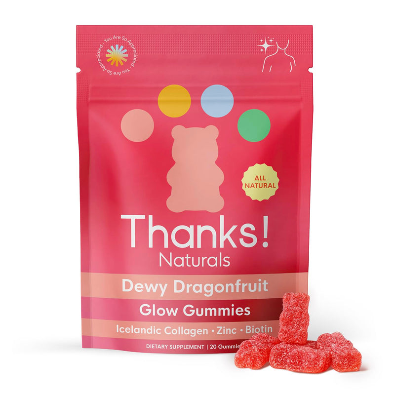 Dewy Dragonfruit Gummies, Plant-Based Beauty Bites with Dragonfruit Extract & Botanical Blend, Refreshing Fruity Flavor for Daily Glow Routine, Gelatin-Free Chews, 20 Count, 1.47 OZ Dewy Dragonfruit
