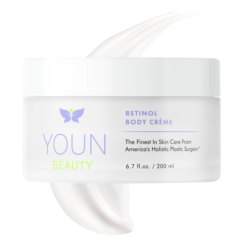 YOUN Beauty Retinol Body Creme by Dr. Anthony Youn | Firming & Hydrating Retinol Lotion for Body with Vitamin E, B5, Shea Butter, Sunflower & Coconut Oil | Smooths, Moisturizes & Renews Skin Texture