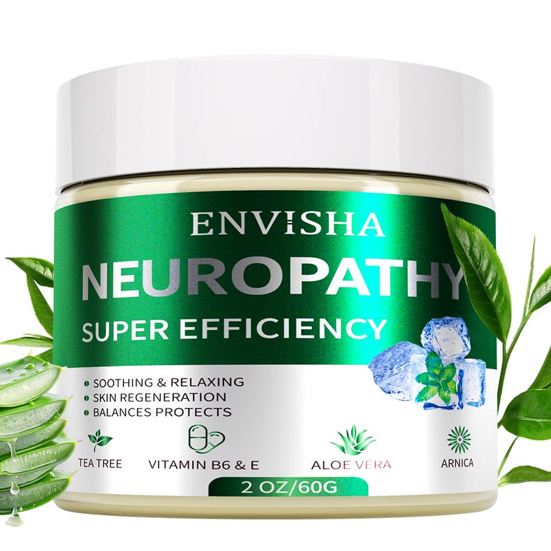 Neuropathy Cream with Menthol, Arnica, Aloe Vera, Emu, Vitamin B6, Extra Strength for Feet, Hands, Legs, 2oz